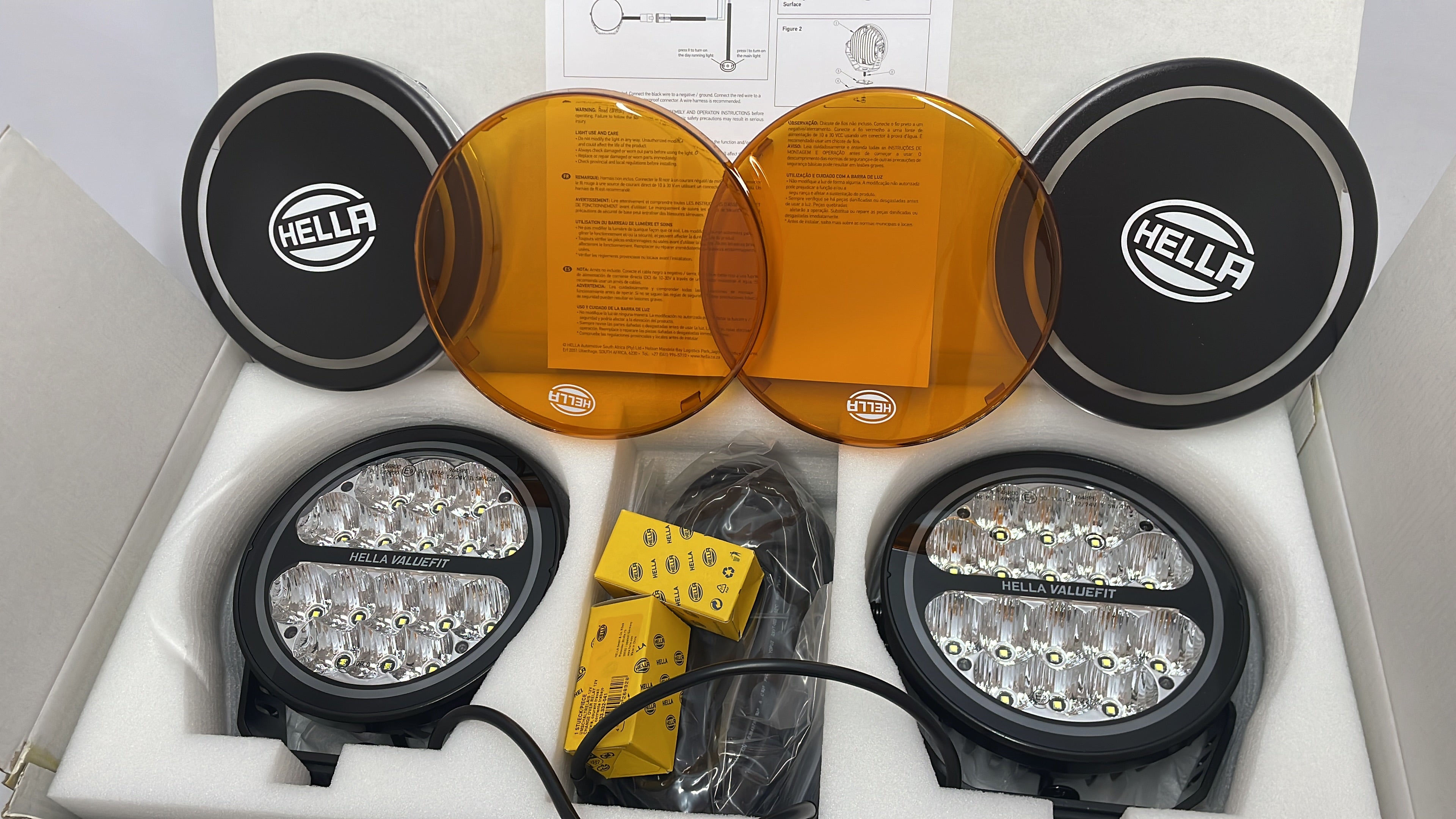 7" Hella Supernova 2.0 LED Spotlight Kit ECE Approved (2 Spotlights with wiring Harness)