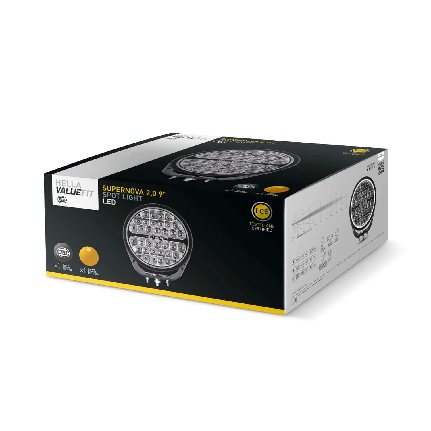 9" Hella Supernova 2.0 LED Spotlight Kit ECE Approved (2 Spotlights with wiring Harness)